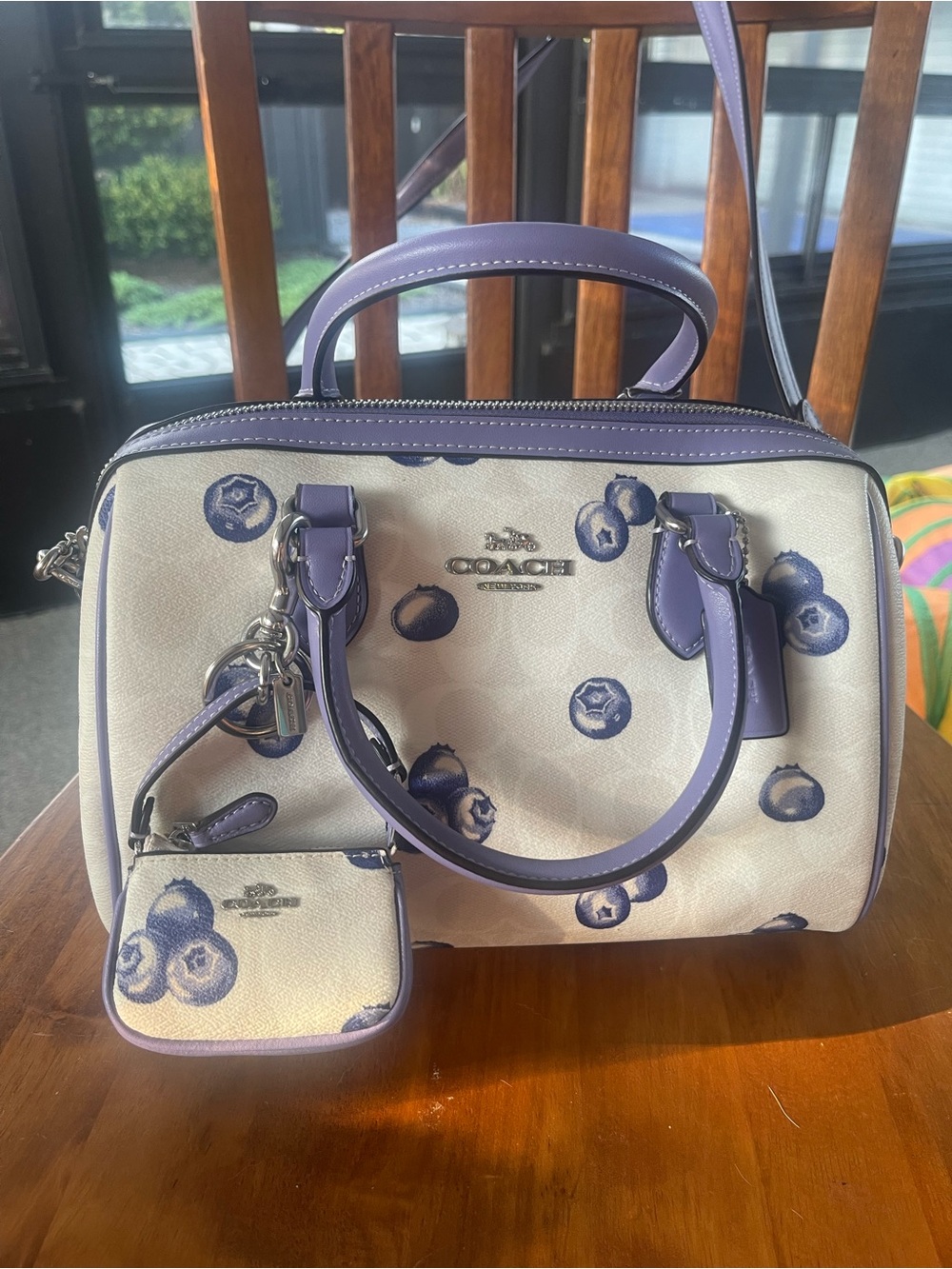 Coach Rowan in Blueberry CT216 + Blueberry Bag Charm
